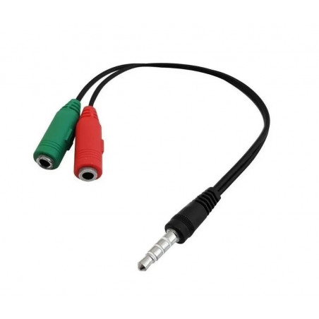 Cable Adaptador NOGA Auricula y Microfono a un Mini Jack 3.5 mm
