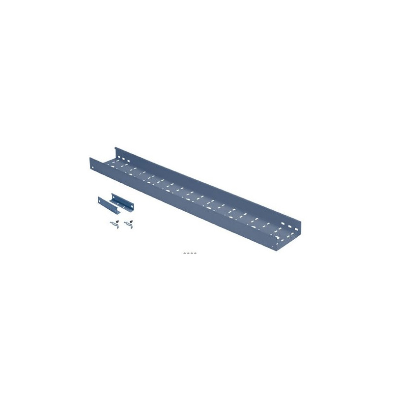 Bandeja de chapa BASICA perforada 0.9 x 200mm ala50 con 2 placas unión y bulón