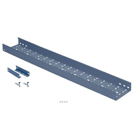 Bandeja de chapa BASICA perforada 0.9 x 200mm ala50 con 2 placas unión y bulón