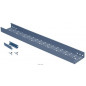 Bandeja de chapa basica perforada 0.9 x 200mm ala50 con 2 placas union y bulon