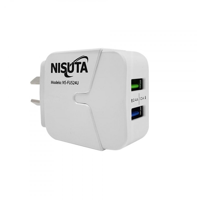 Cargador NISUTA NSFU524UM USB 5W blanco con cable