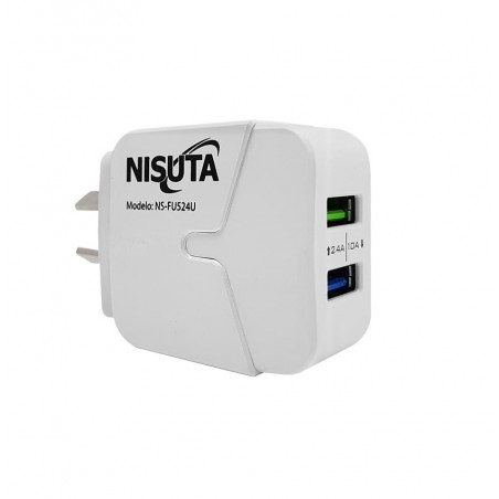 Cargador NISUTA NSFU524UM USB 5W blanco con cable