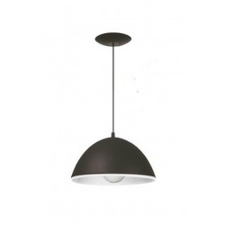 Colgante ferrolux madrid c-123 pvc 1 luz e27 26cm negro/blanco