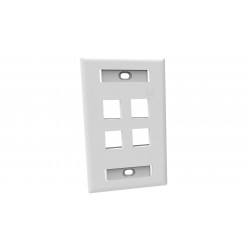 Tapa FURUKAWA faceplate plano 4 puertos