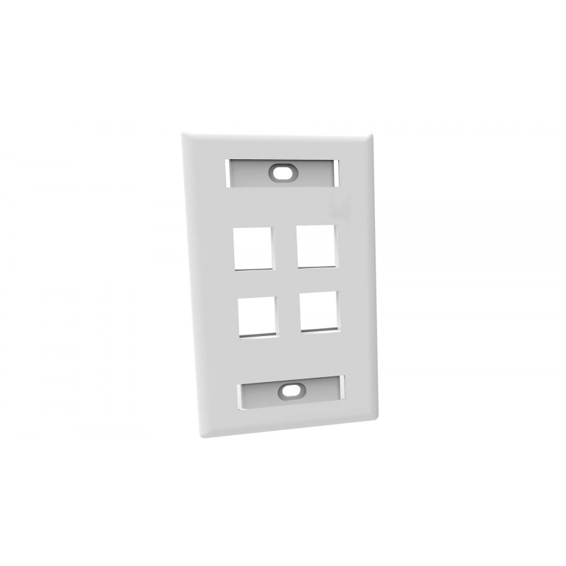 Tapa FURUKAWA faceplate plano 4 puertos