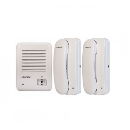 Portero COMMAX DP-RA101 unifamiliar con 2 teléfonos intecomunicados 220vca