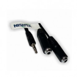 Adaptador NISUTA stereo 3.5M a 2 stereo 3.5H