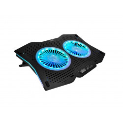 Base cooler NISUTA reclinable para notebook hasta 18'' led rgb