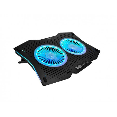 Base cooler NISUTA reclinable para notebook hasta 18'' led rgb