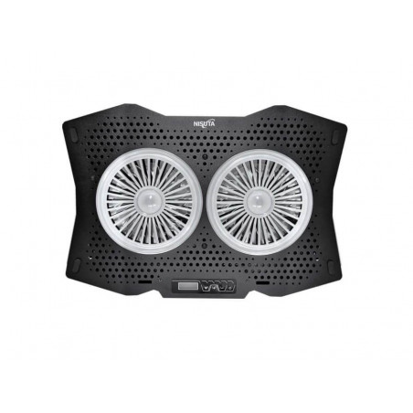 Base cooler NISUTA reclinable para notebook hasta 18'' led rgb