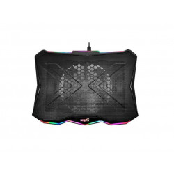 Base cooler NISUTA reclinable para notebook hasta 15'' led rainbow