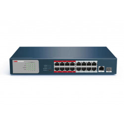 Switch hikvision ds-3e0318p-e/m de 16 puertos poe 10/100