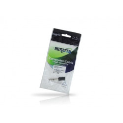 Adaptador de audio NISUTA NSADST63 AUX 6.3mm a 3.5mm