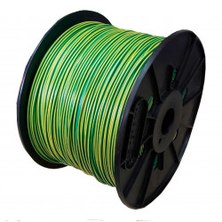 Cable Unipolar 1,5mm2 bobina verde amarillo por metro IRAM 2183-NM247-3