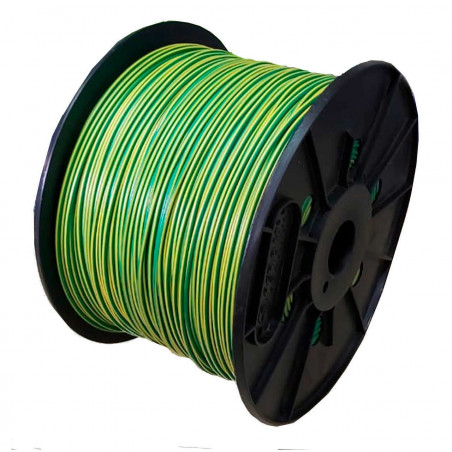 Cable Unipolar 4mm2 verde amarillo por metro IRAM 2183-NM247-3