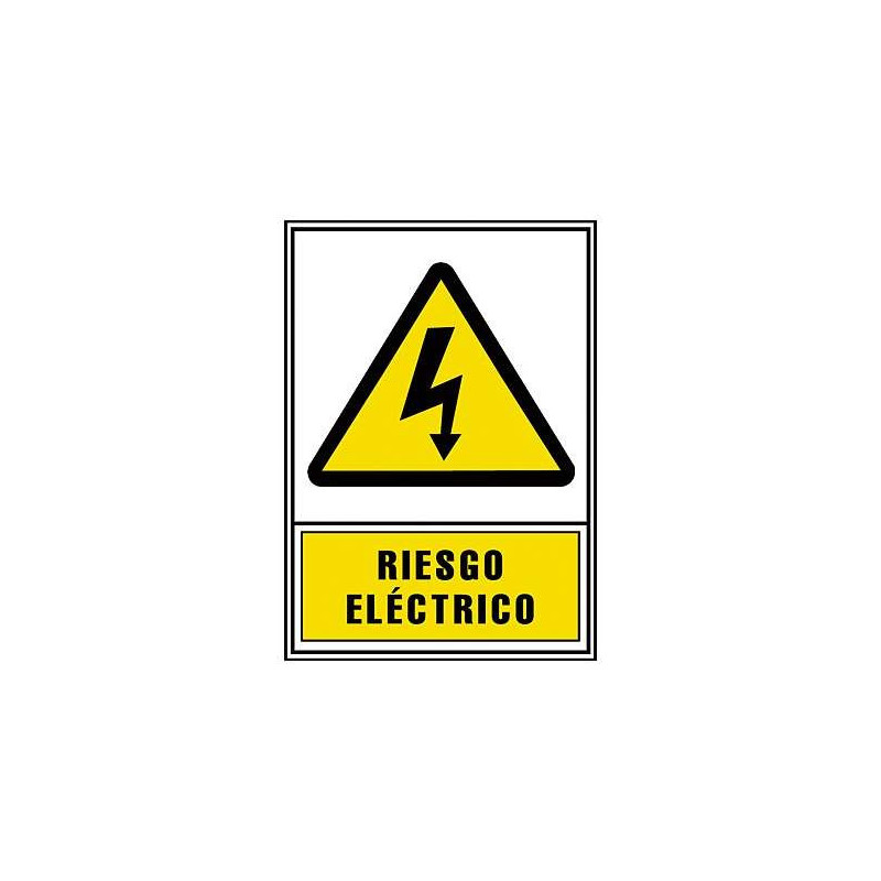 Etiqueta GENROD Q ENERGY de riesgo eléctrico 110x150mm