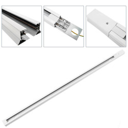 Riel star nova 1mt aluminio blanco
