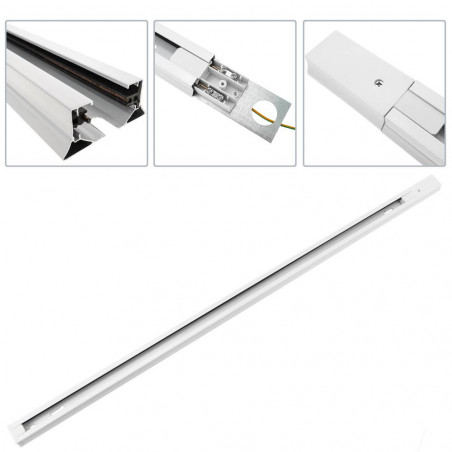 Riel STARNOVA LEDS 1 metro aluminio blanco