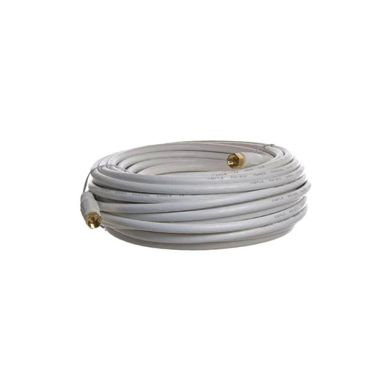 Patch cord GENERAL ELECTRIC armado RG6 coaxial 7.6m blanco