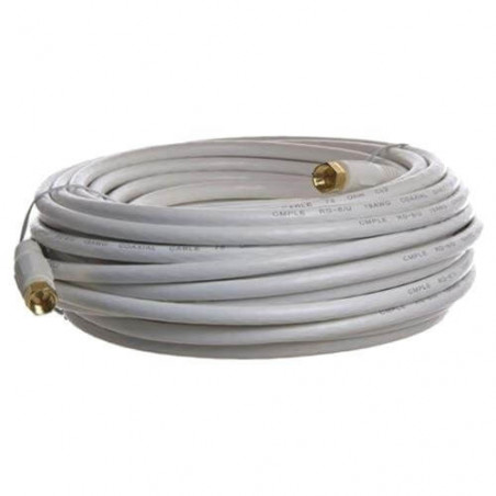 Patch cord GENERAL ELECTRIC armado RG6 coaxial 1.8m blanco