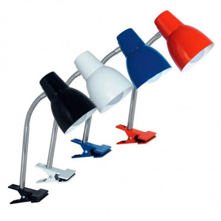 Lámpara dabor de escritorio natal-p e27 flexible con pinza colores varios