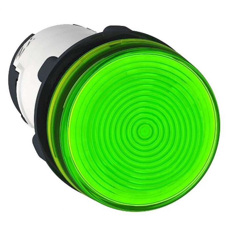 Piloto luminoso SCHNEIDER plástico monolítico verde sin lámpara