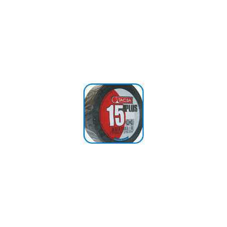 Cinta aisladora TACSA de pvc 19 mm x 5 m x 0.15 mm negro