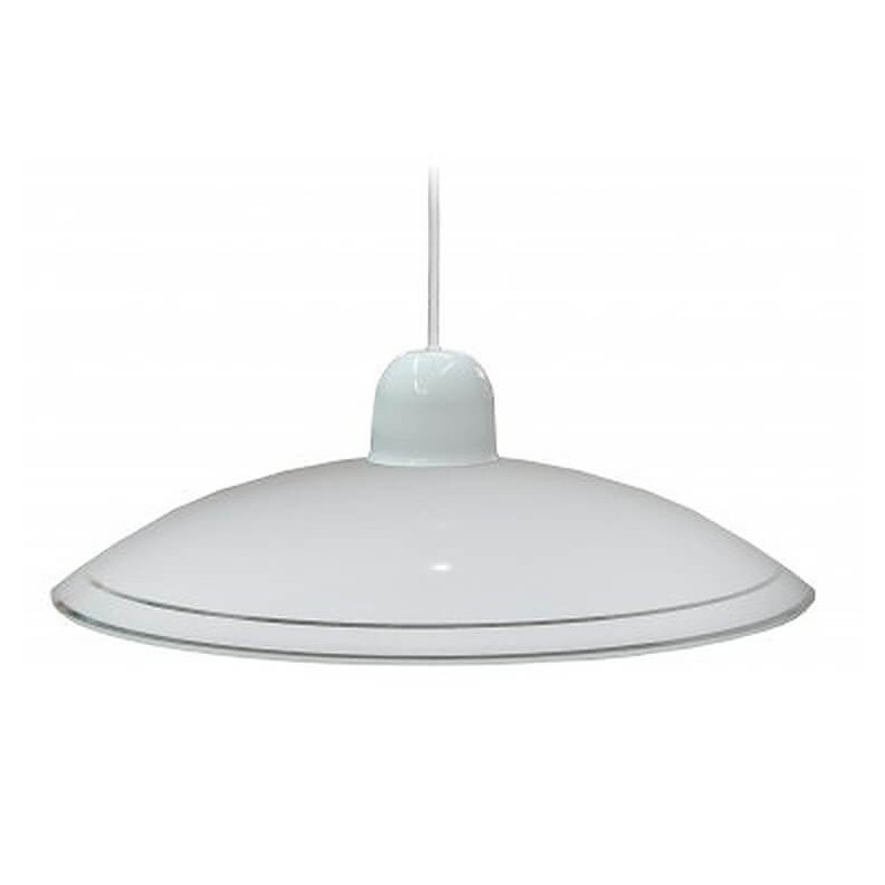 Colgante FERROLUX VERONA para 1 luz E27 vidrio blanco 35cm