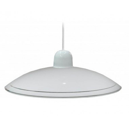 Colgante FERROLUX VERONA para 1 luz E27 vidrio blanco 35cm