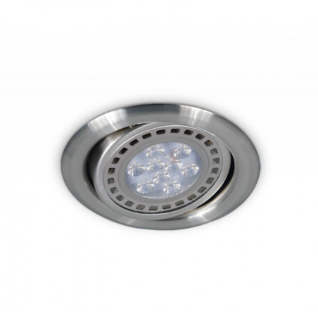 Spot SAN LORENZO ORIENTABLE embutido para 1 luz GU10 AR111 platil