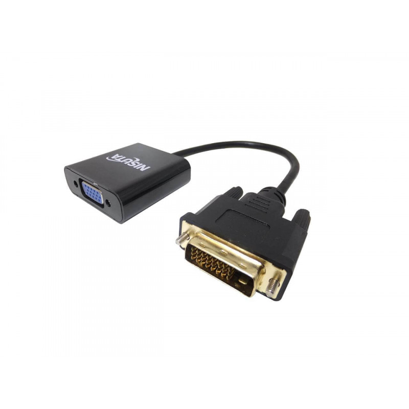 Conversor NISUTA DVI-D a VGA hembra con audio y alimentación