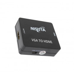 Conversor NISUTA vga + audio 3.5mm a hdmi 1080p