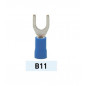 Terminal preaislado horquilla 2,5mm2 azul