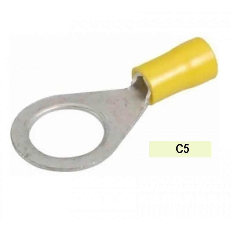Terminal preaislado anillo 6mm2 amarillo Terminal preaislado anillo 6mm2 amarillo