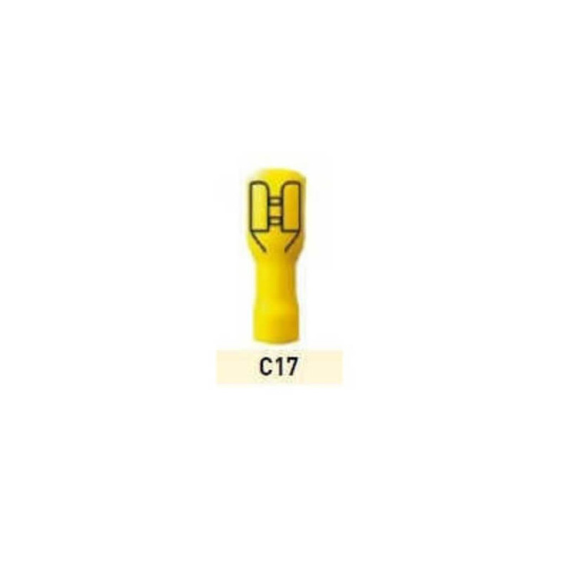 Terminal extraíble hembra cubierta C17 2,5 - 6 mm2 amarillo