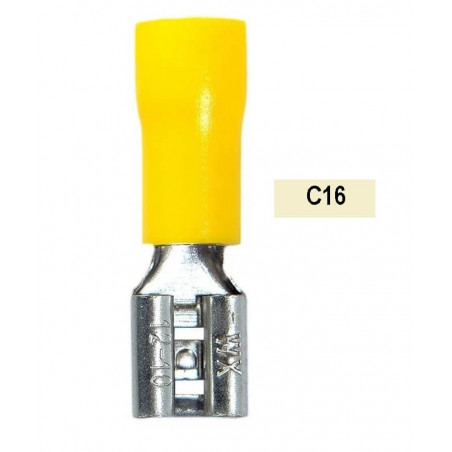Terminal extraíble hembra C15 2,64 - 6,59 mm2 amarillo