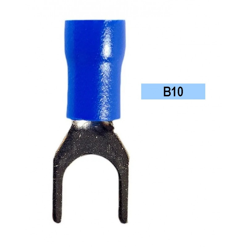 Terminal preaislado horquilla B10 1,02 - 2,64 mm2 azul