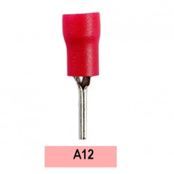 Terminal preaislado pin lct a12 0,25 - 1,64 mm2 rojo
