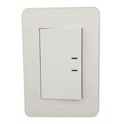 Llave de luz JELUZ Mito con 1 punto teclon de 10a blanco