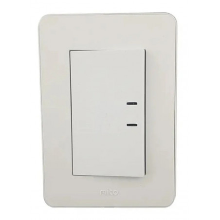 Llave de luz JELUZ Mito con 1 punto teclon de 10a blanco