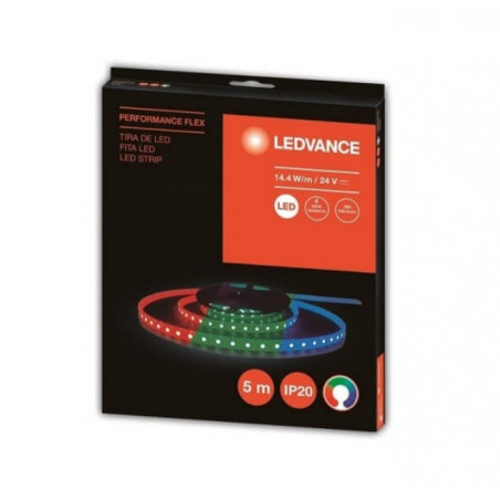 Tira Led LEDVANCE PERFORMANCE FLEX 14.5w RGB 24v 5 Metros IP20