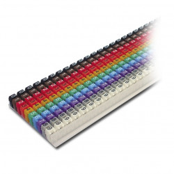Plancha ZOLODA ICAB-02/NU números 0-9 para identificación de cables 1-2.5mm (250 anillos)