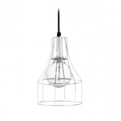 Colgante san justo cj6551 mini jaula botella 1 luz e27 blanco
