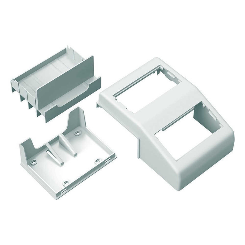 Megacanal HELLERMANN TYTON caja derivación base+tapa mccd 95x22mm