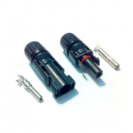 Conector (Par Macho/hembra) para paneles solares, Tipo MC4, 1000V 30A, IP67