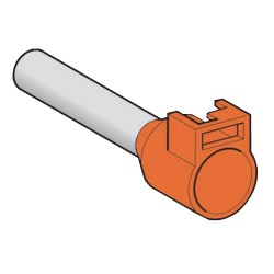 Terminal schneider para lengueta 4 mm2 naranja