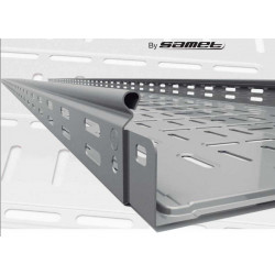 Bandeja SAMET de chapa perforada clasica 0.9 x 150 mm x 3m ala 50