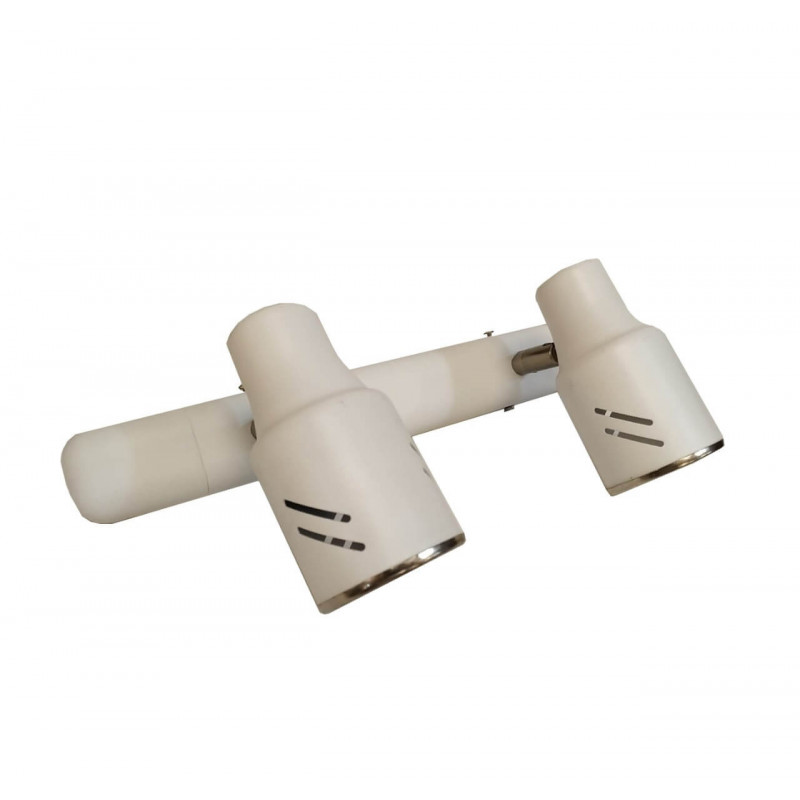 Aplique SAN LORENZO PARMA para 2 luces GU10 con base listón blanco