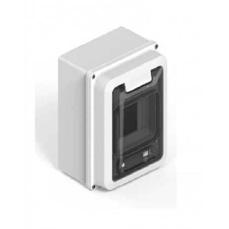 Caja para pilar SISTELECTRIC 4 módulos exterior gris