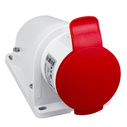 Toma mural industrial schneider pkf32w435 conexión tornillo 32a ip44 380v 3p+n+t